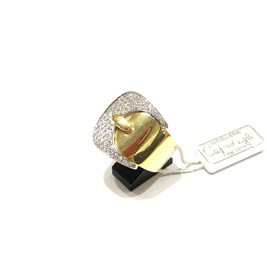 Recarlo anello Fibbia oro 18kt diamanti 0,60ct - Gioielleria Capodagli