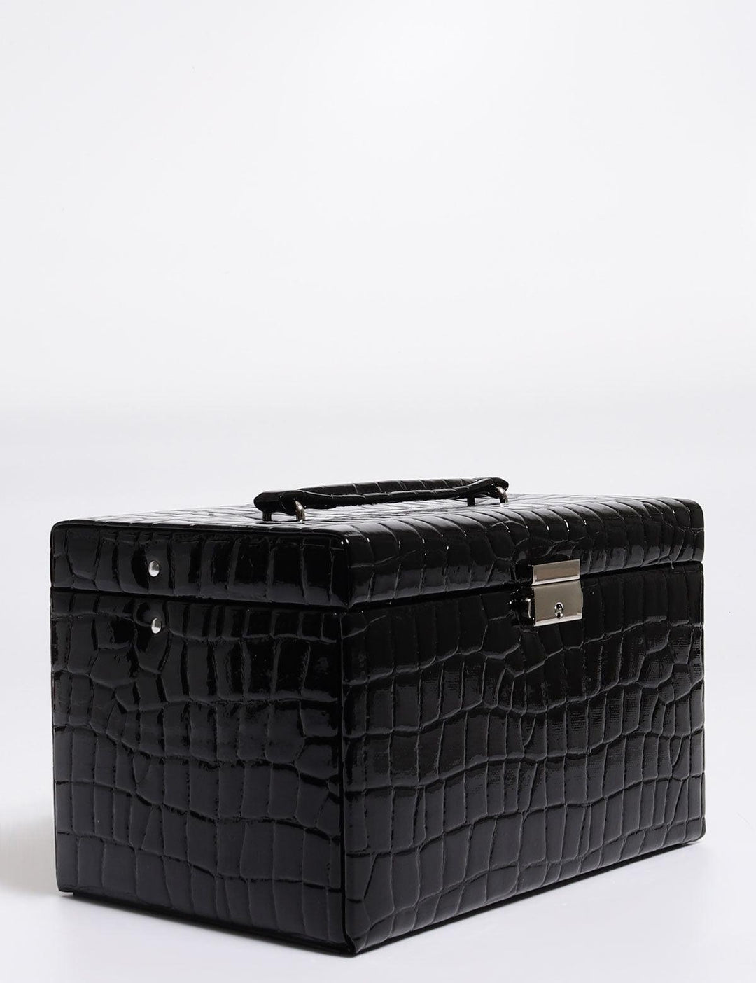 Boîte à bijoux Friedrich23 avec imprimé crocodile Noir 23254-20 - Capodagli 1937
