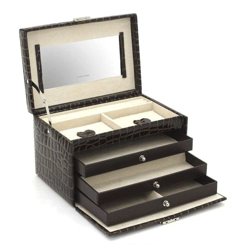 Friedrich23 jewelry box with coconut print Dark Brown 23254-34 - Capodagli 1937