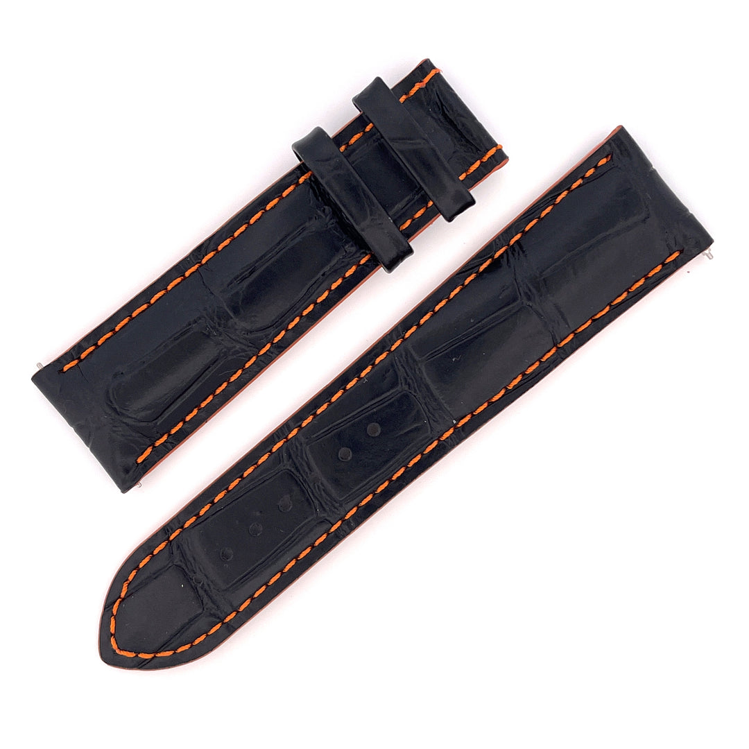 MIDO STRAP Multifort Watch Black Leather Orange Sevy M610012924