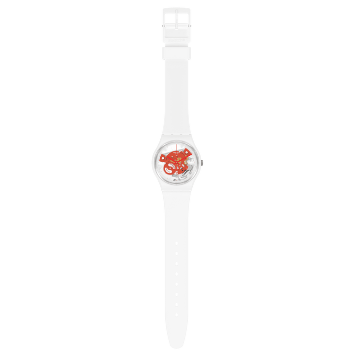 Swatch orologio TIME TO RED SMALL Originals Gent Bioceramic 34mm SO31W104 - Capodagli 1937
