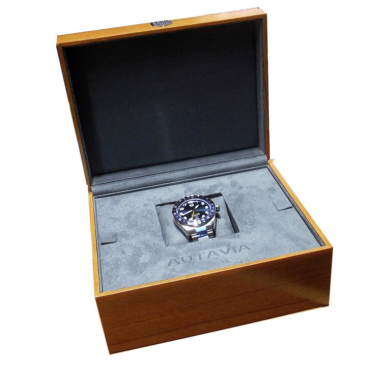 TAG Heuer Uhr Autavia COSC GMT Calibre 7 Limited Edition 42 mm blauer Automatikstahl WBE511A.BA0650 – Capodagli 1937
