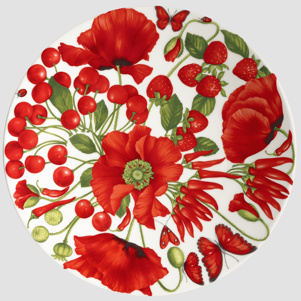 Taitù piatto portata Red Passion porcellana fine bone china 12-11-6-A - Capodagli 1937