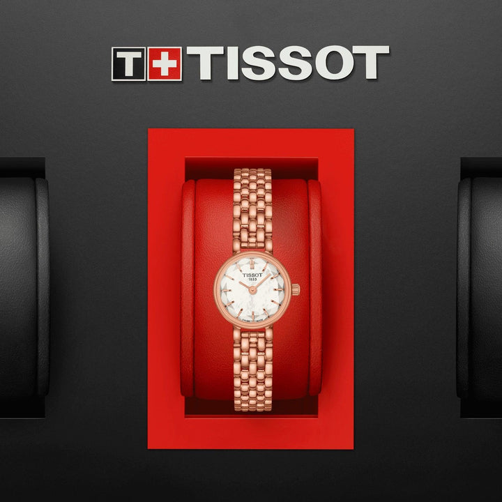 Tissot orologio Lovely Round 19,5mm madreperla quarzo acciaio finitura PVD oro rosa T140.009.33.111.00 - Capodagli 1937