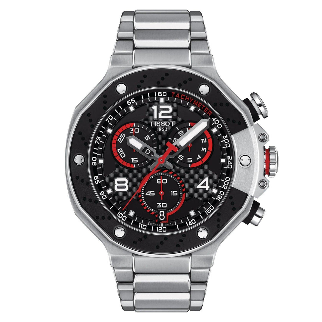 Tissot orologio T-Race MotoGP Chronograph 2022 Limited Edition 8000 pezzi 45mm nero quarzo acciaio T141.417.11.057.00 - Capodagli 1937