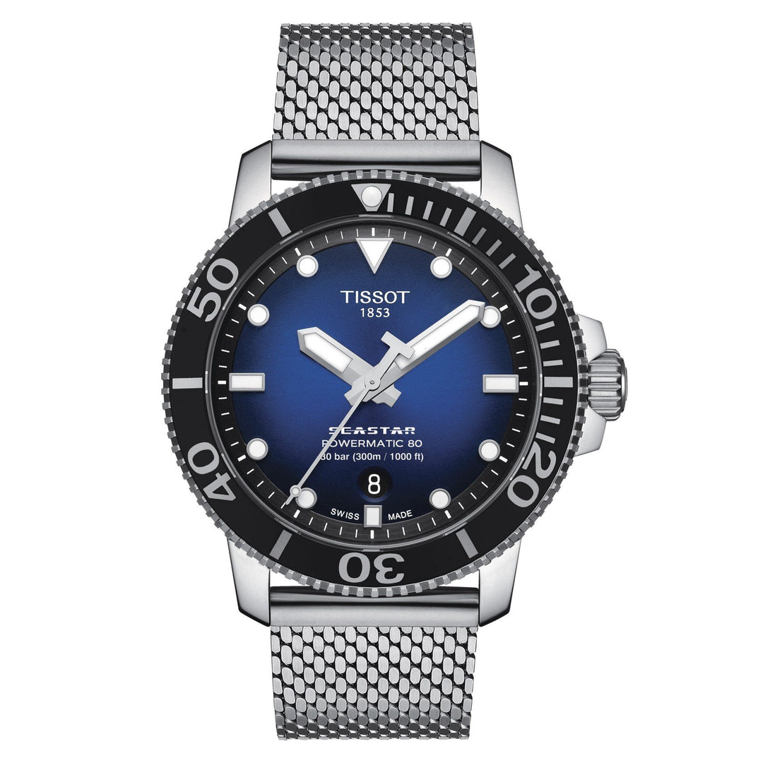 Tissot orologio uomo Seastar 1000 Powermatic 80 blu 43mm acciaio automatico T120.407.11.041.02 - Gioielleria Capodagli