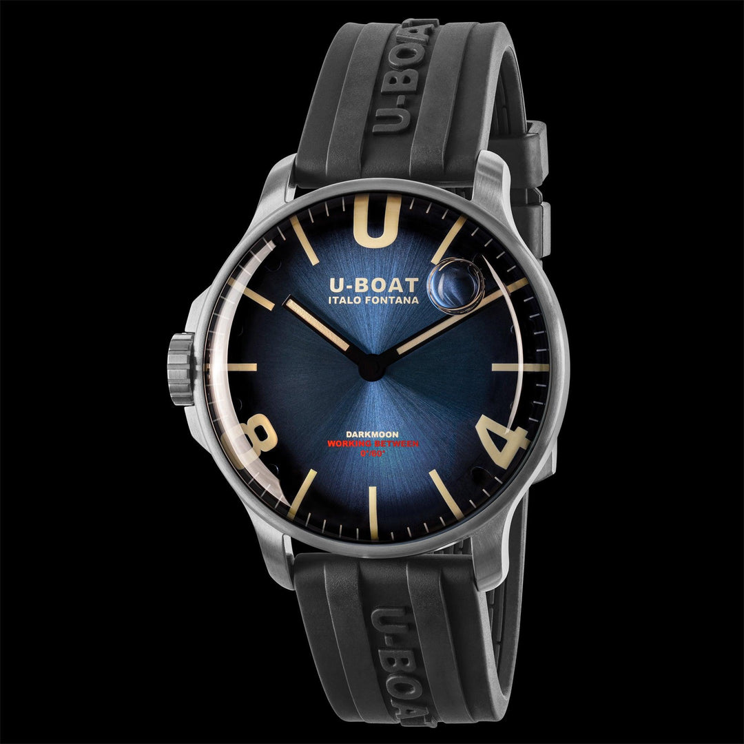 U-BOAT orologio DARKMOON 44mm BLUE SS SOLEIL quarzo acciaio 8704/B - Capodagli 1937