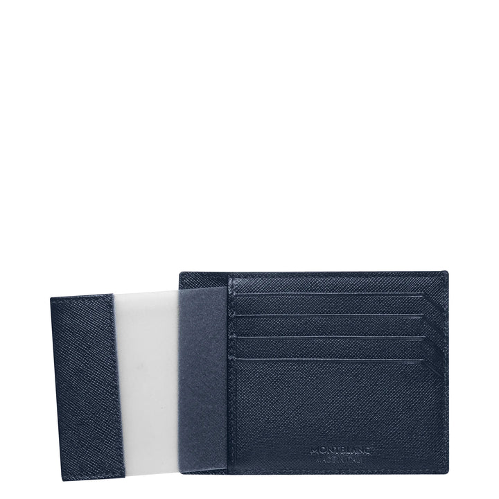 Montblanc Držitel kapesní kreditní karty 4 oddíly s držákem dveří Montblanc Modré přizpůsobení 128594