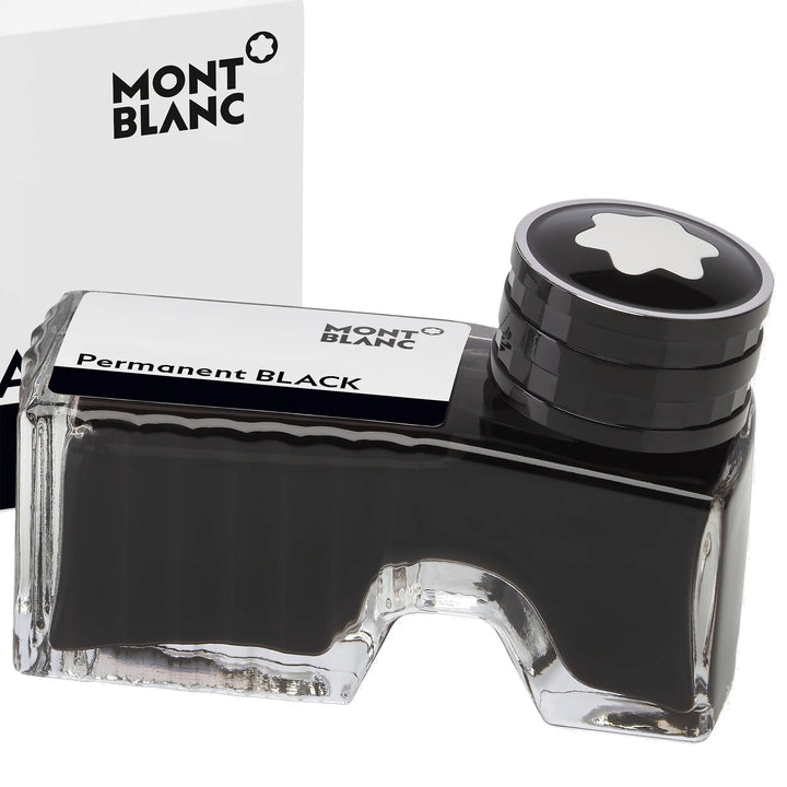 Montblanc ink bottle 60ml Permanent Black DIN ISO 14145-2 indelible black 128196