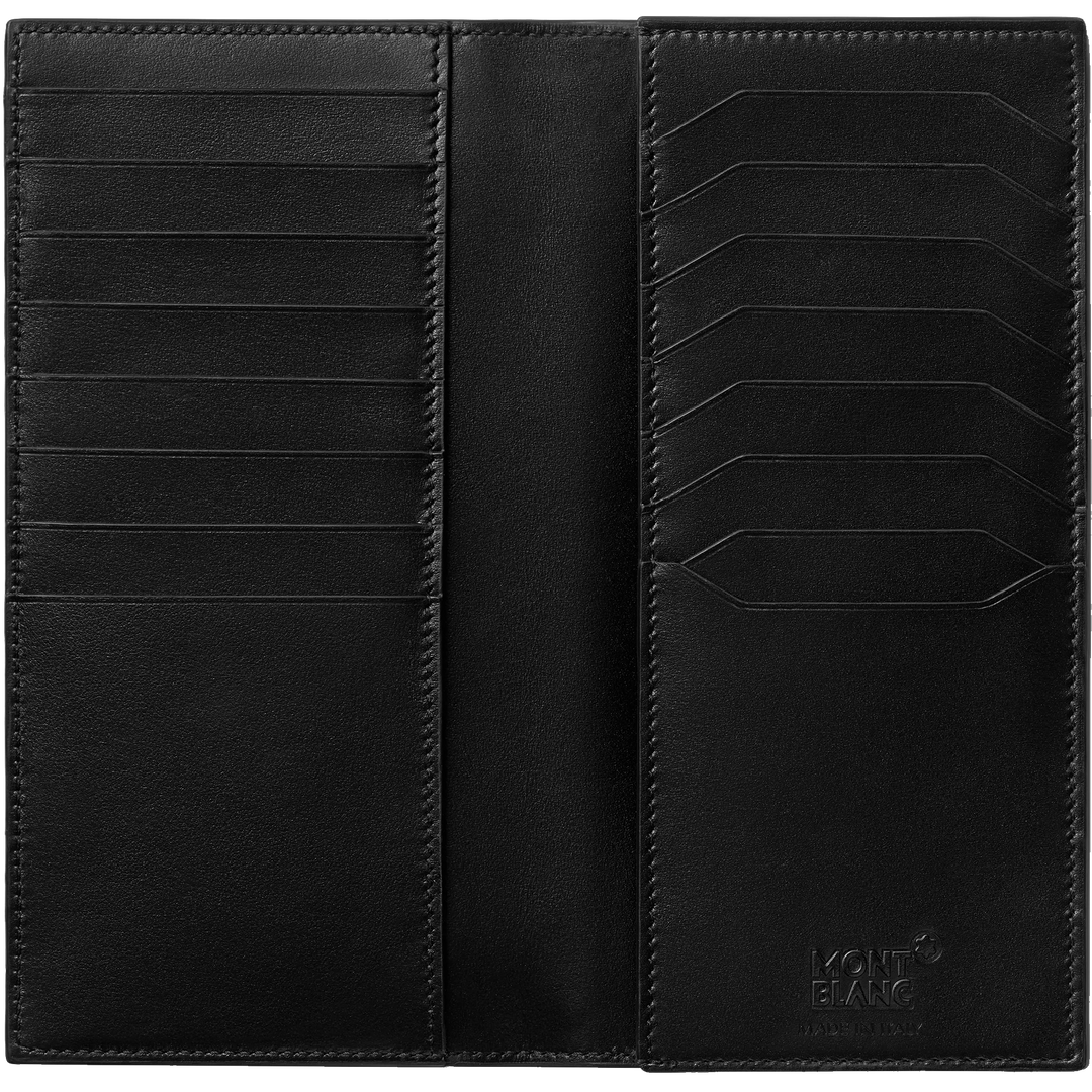Montblanc Długie portfolio 15 Czarnych Przedziały Meisterstück 129680