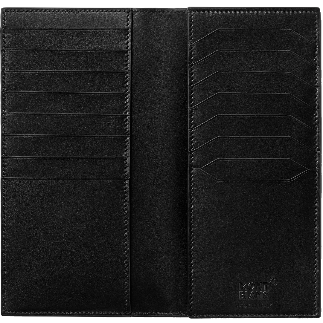 Montblanc Długie portfolio 15 meisterstück czarne/niebieskie przedziały 129681