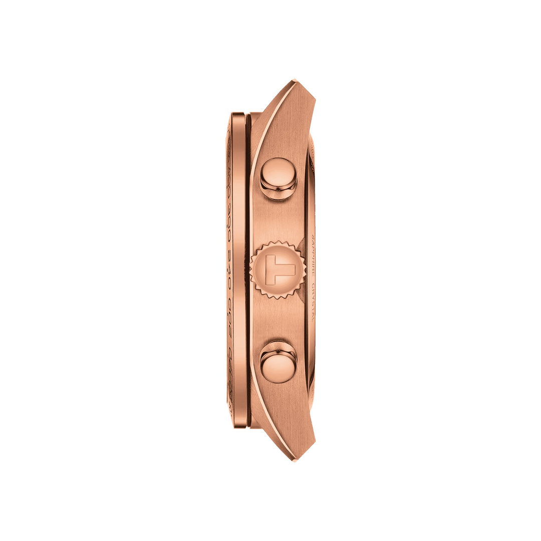 Tissot Watch PRS 516 Chronograaf 45 mm Grijs Quartz Steel Finish PVD Gold Pink T131.617.36.082,00