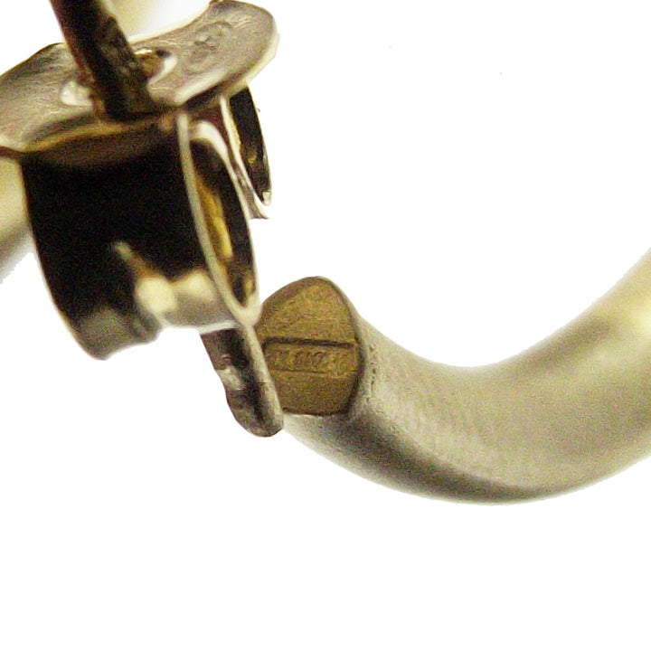 Náušnice Capodagli se stříbrným rombo 925 PVD povrchová část žlutá žlutá se saténovou CPD-hodinovou-arg-0003-gs