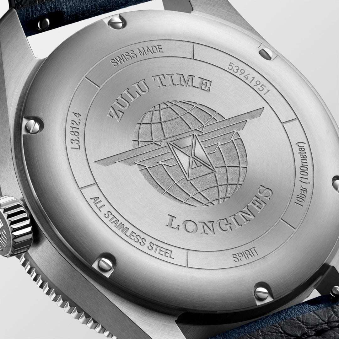 Longines Watch Spirit Zulu Time 42 mm Blue Automatyczna stalowa stal L3.812.4.93.2