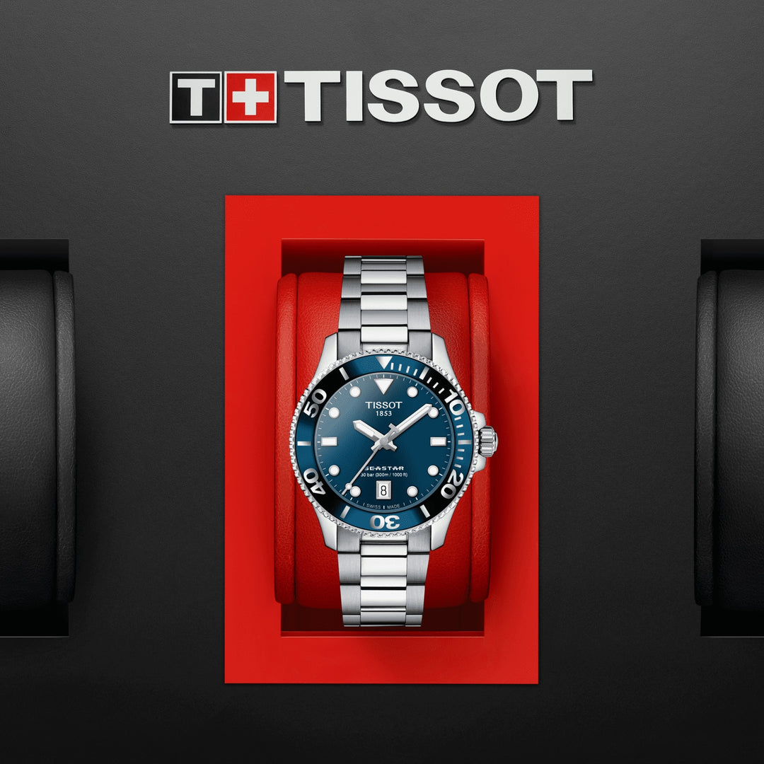 Tissot Seastar1000 36 mm niebieski kwarc stal T120.210.11.041.00