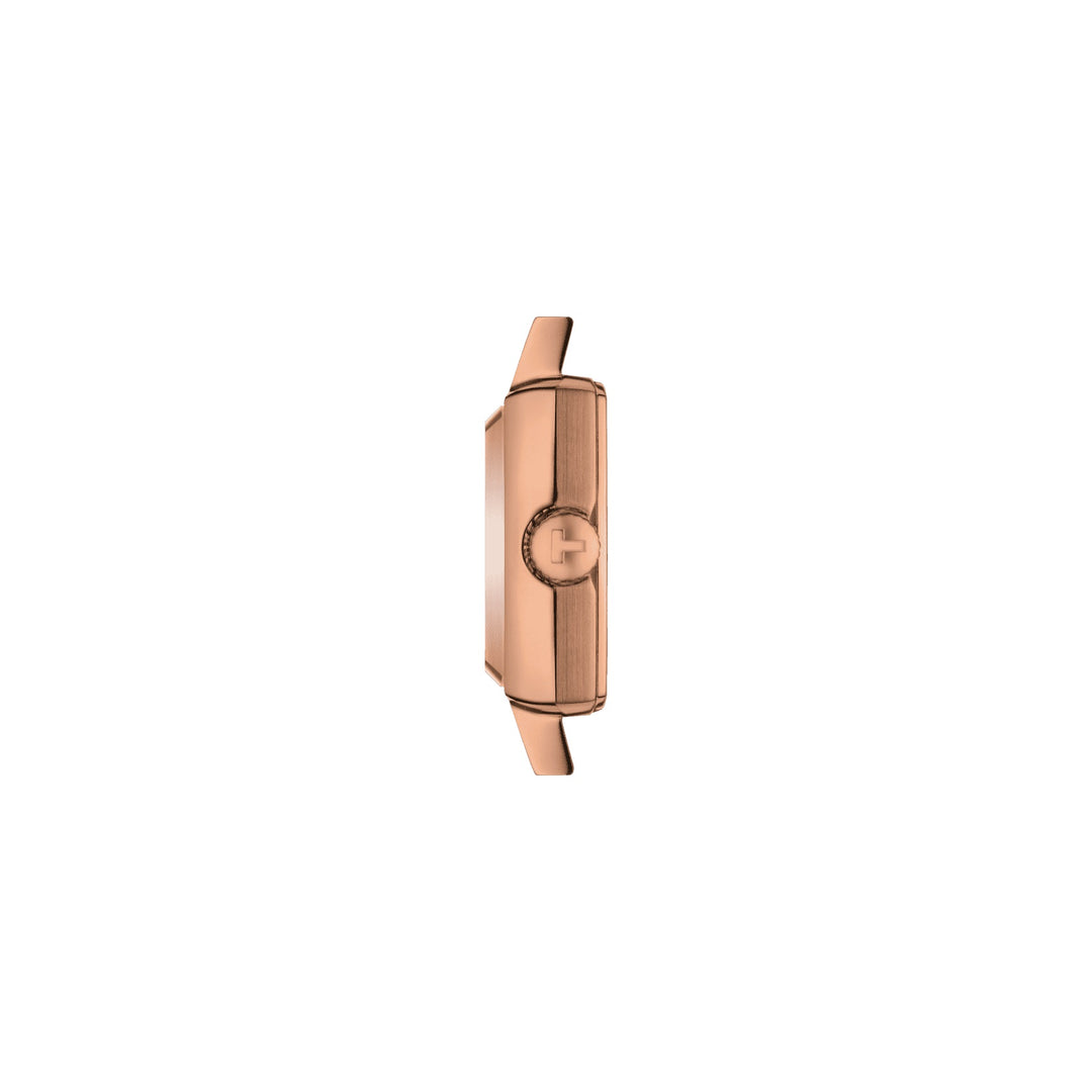 Tissot Watch Mooie zomerset 20 mm Silver Quartz stalen afwerking PVD Gold Pink T058.109.36.031.01