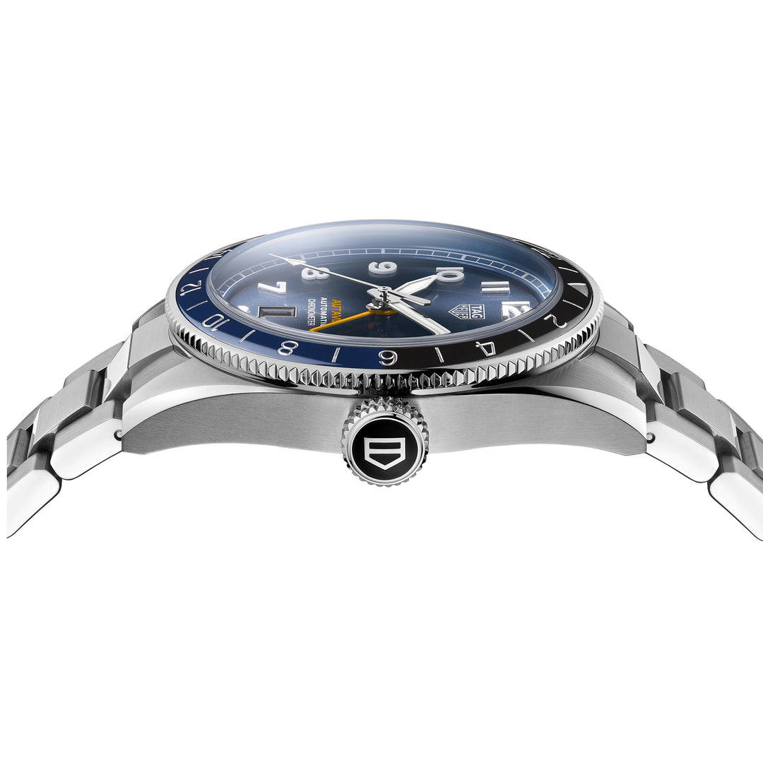 Tag Heuer Clock Autobia ConSC GMT Caliber 7 Limited Edition 42mm Blue Automatic Steel Wheel11a.ba0650