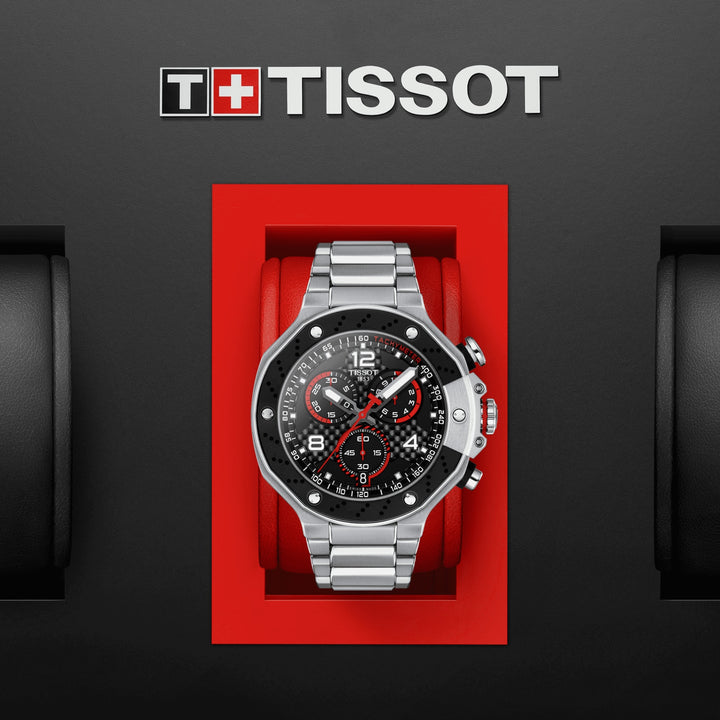 TISSOT T-RACE MOTOGP Chronograph 2022 Limited Edition 8000 sztuk 45 mm czarny kwarc stal T141.417.11.057.00