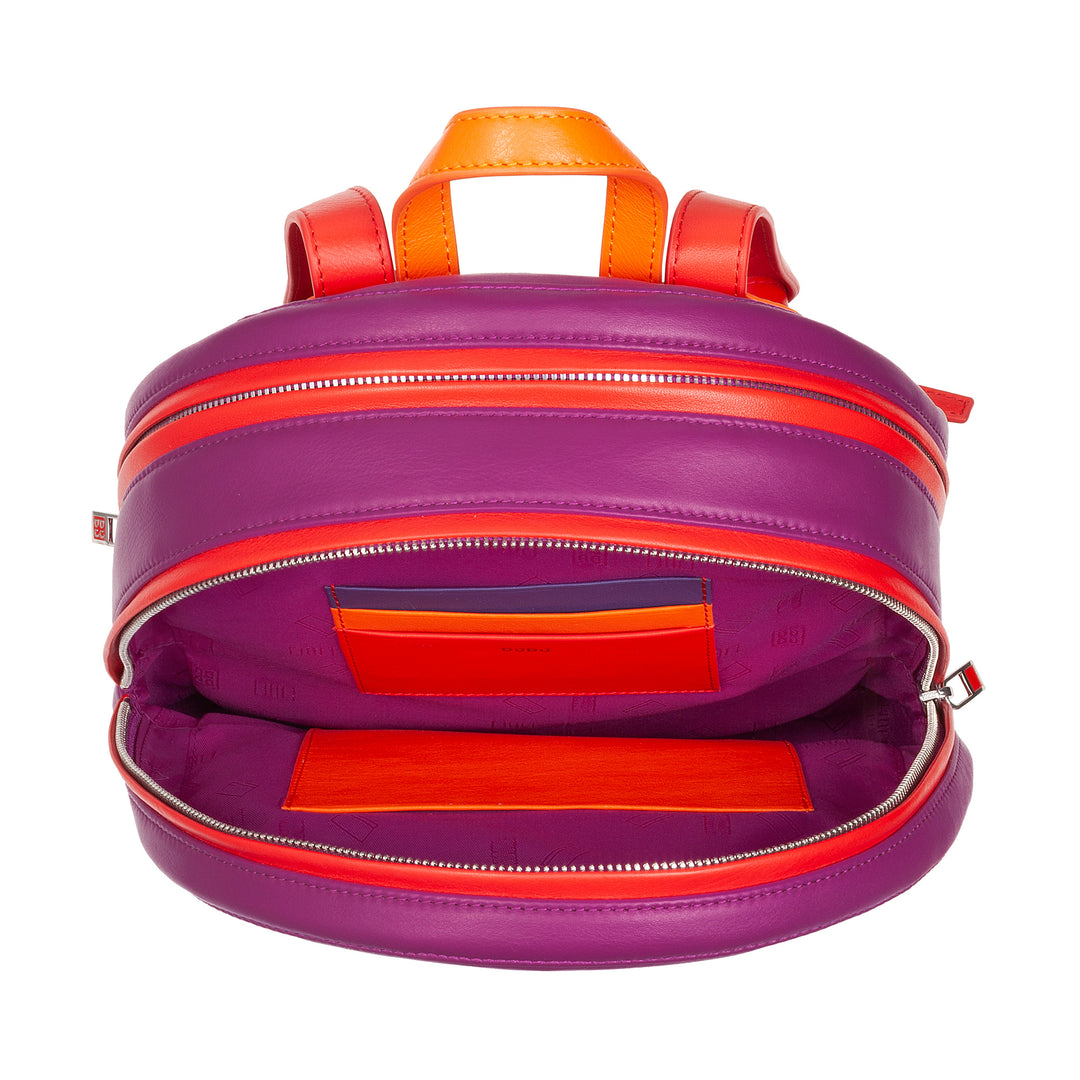 DuDu Sommerfärbung Sommerfarbe Frau in weichem mehrfarbiger Rucksack mit Doppelzip Reißverschluss