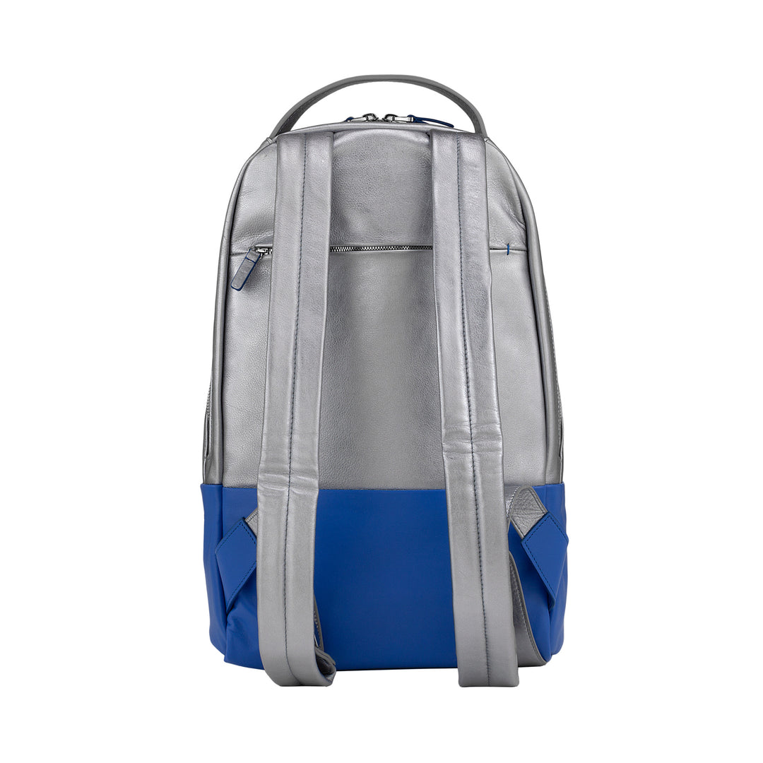 DuDu Sportowy plecak sportowy antykradzież w laminowanej skórze, metaliczny miękki projekt plecaka z zewnętrznymi kieszeniami