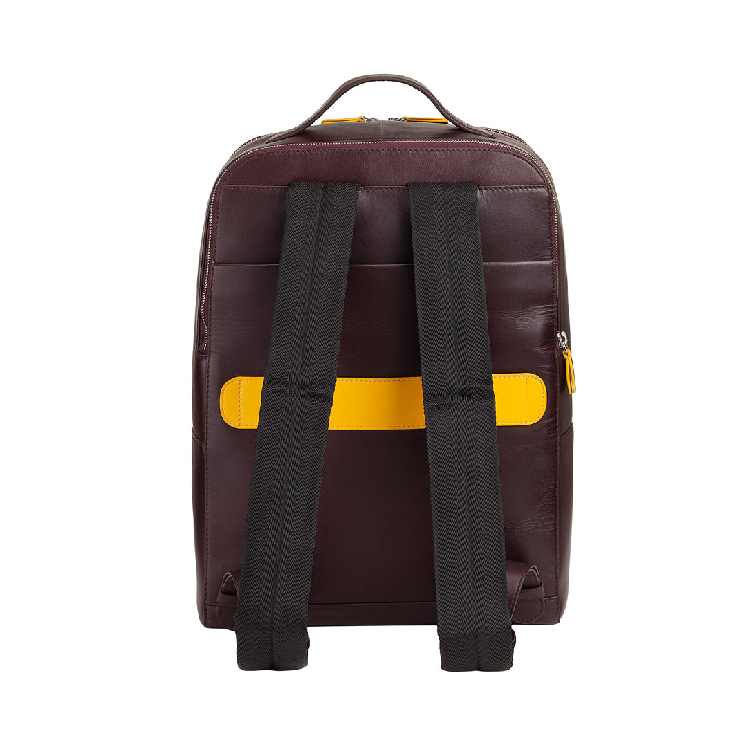 DuDu Bærbar pc -mænds rygsæk og lædertablet, dobbelt lynlås -anti -tyveri -rygsæk, rejs rygsæk med vognangreb